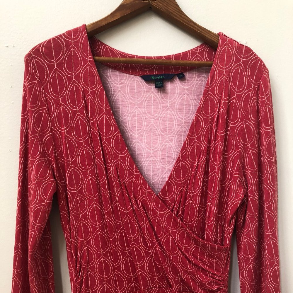 sweet red BODEN faux-wrap dress